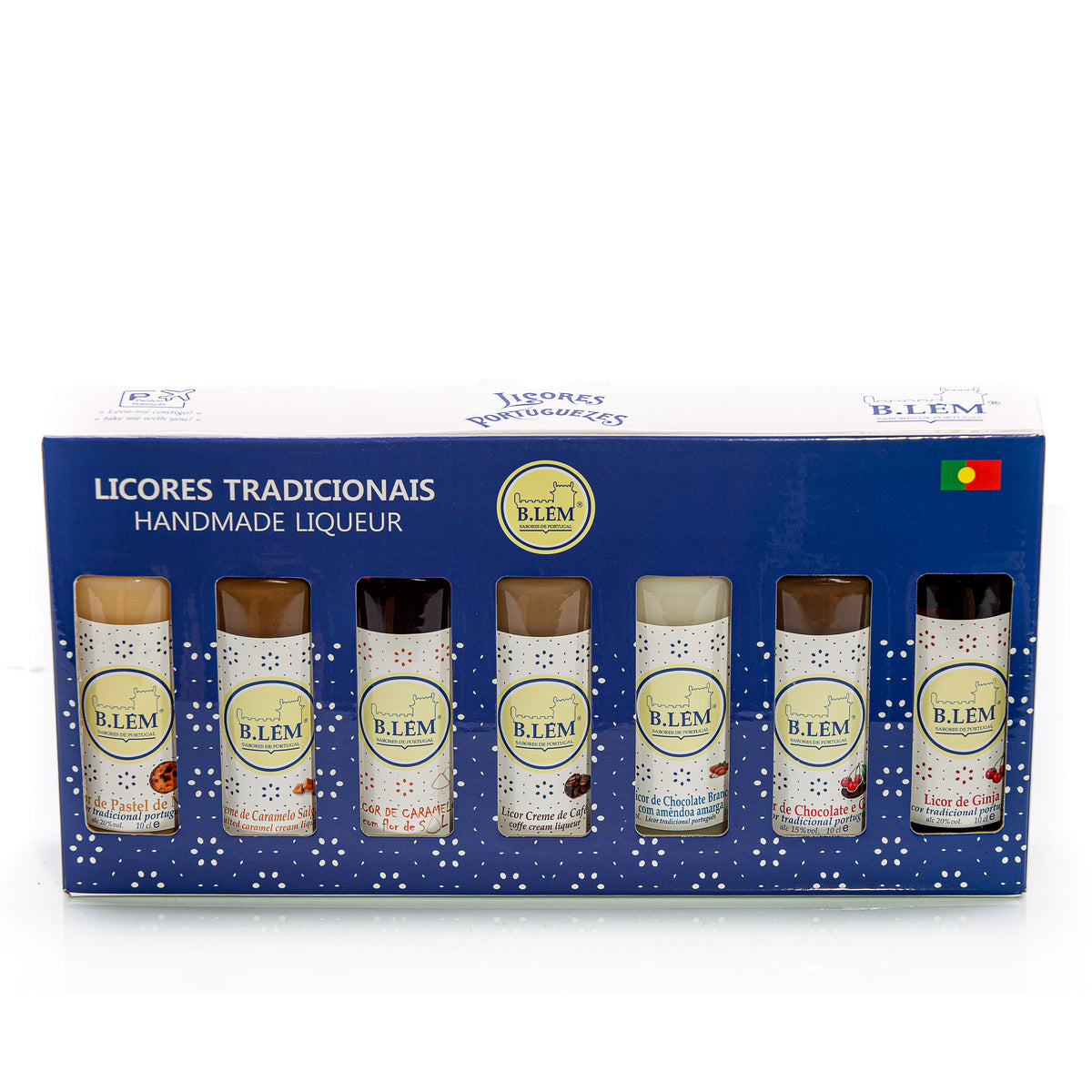 Pack de Degustação B.LÊM, caixa com 7 miniaturas de 100 ml