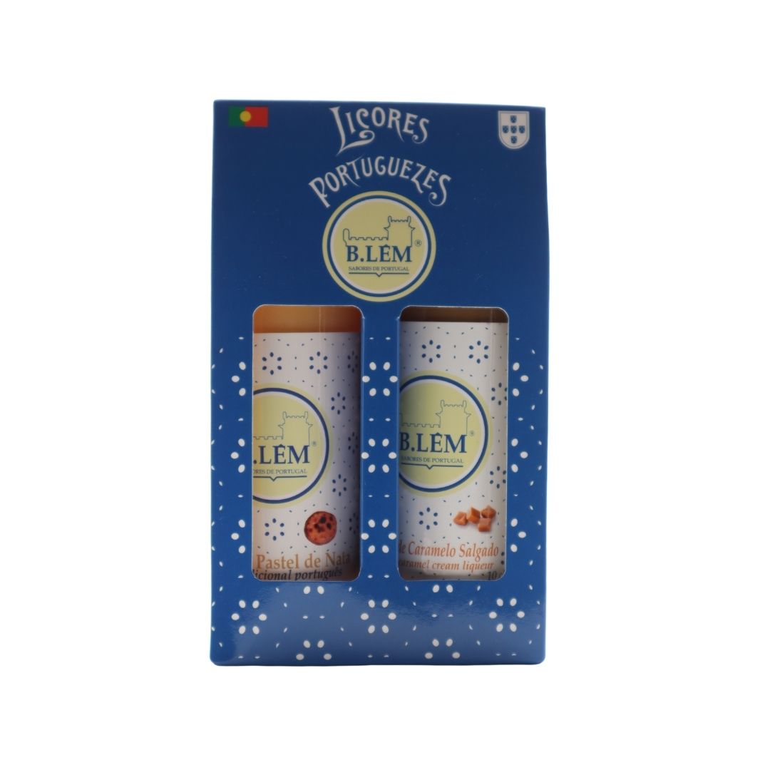 Pack Miniatura Duo B.LÊM: Licor de Pastel de Nata e Creme de Caramelo Salgado, 2 × 100 ml