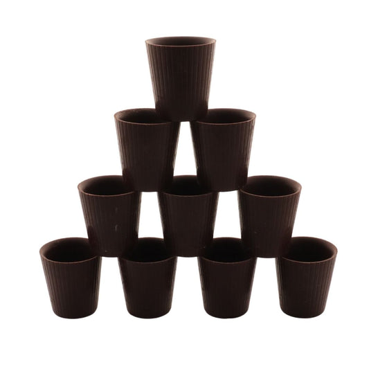 copos de chocolate para licores Experimente já o nosso Flowpack de 12 Copos de Chocolate Negro 80g