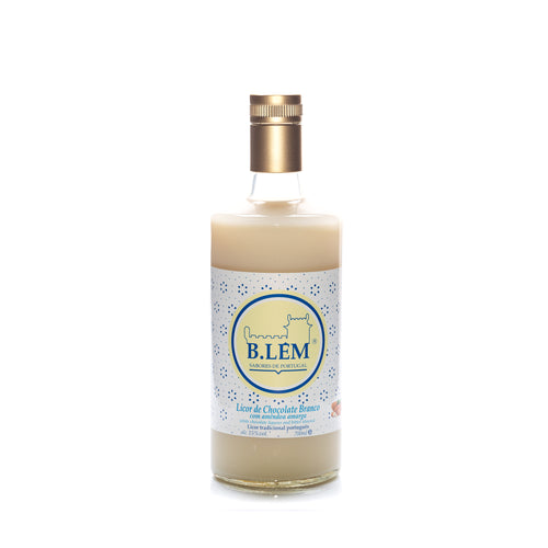Licor de Chocolate Branco com Amêndoa Amarga B.LÊM, garrafa de 700 ml